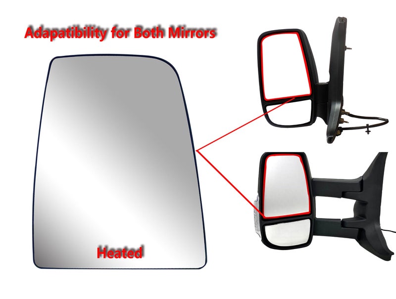 LONGLING Driver Left Side Replacement Upper Glass with Heated And Plate fit Ford Transit 150 250 350 from 2015 to Onward - Image 2